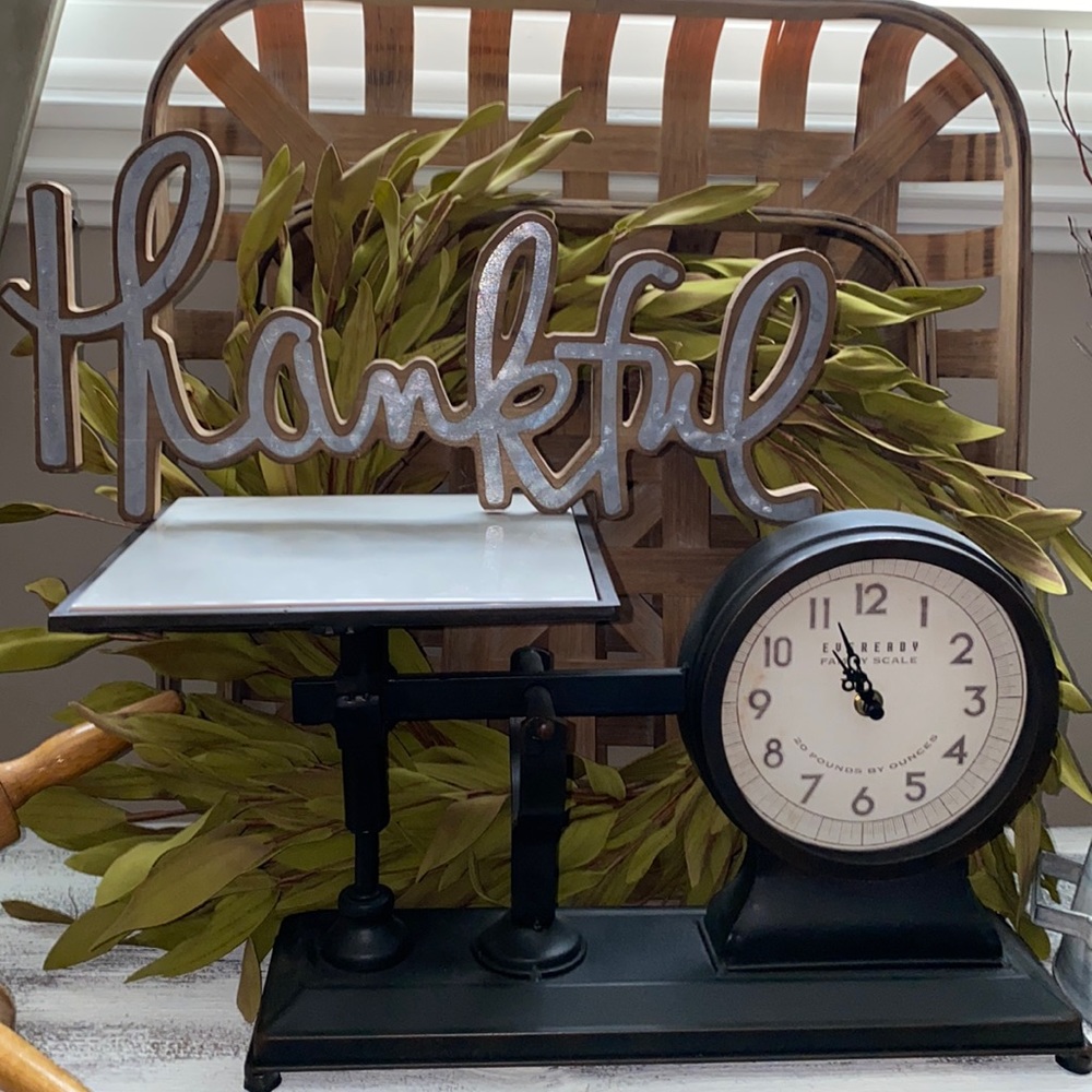HUGE DECORATIVE HARDWARE SCALE CLOCK